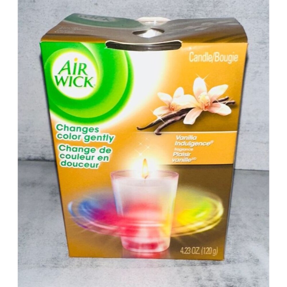 Air Wick Color Changing Candle 4.23 Oz Discontinued Vanilla Indulgence HTF NEW